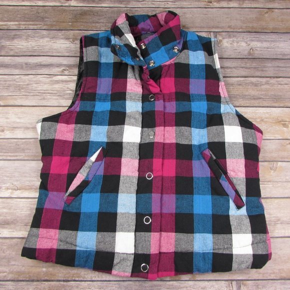 Forever 21 Insulated Snap Front Vest Medium - Picture 1 of 6